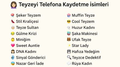 teyzeyi telefona kaydetme isimleri