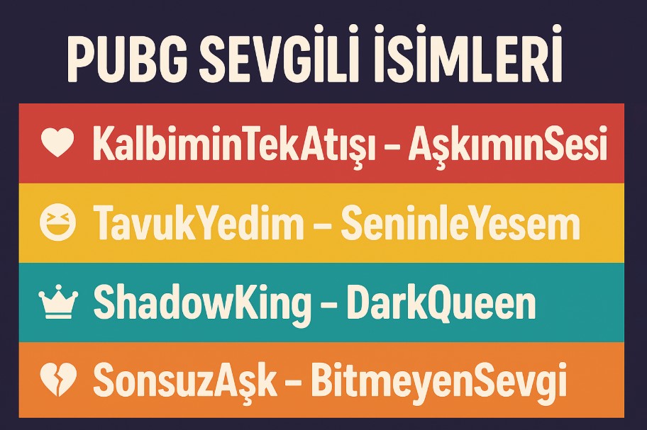 pubg sevgili isimleri