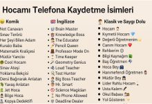hocamı telefona kaydetme isimleri