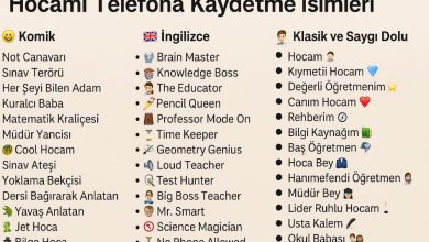 hocamı telefona kaydetme isimleri