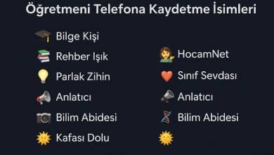 hocayı telefona kaydetme isimleri