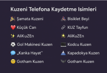 kuzeni telefona kaydetme isimleri