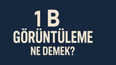 1 B görüntüleme ne demek