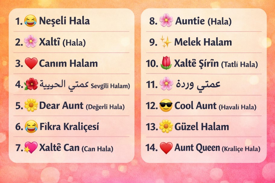 halayı telefona kaydetme isimleri