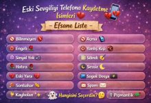 eski sevgiliyi rehbere kaydetme isimleri